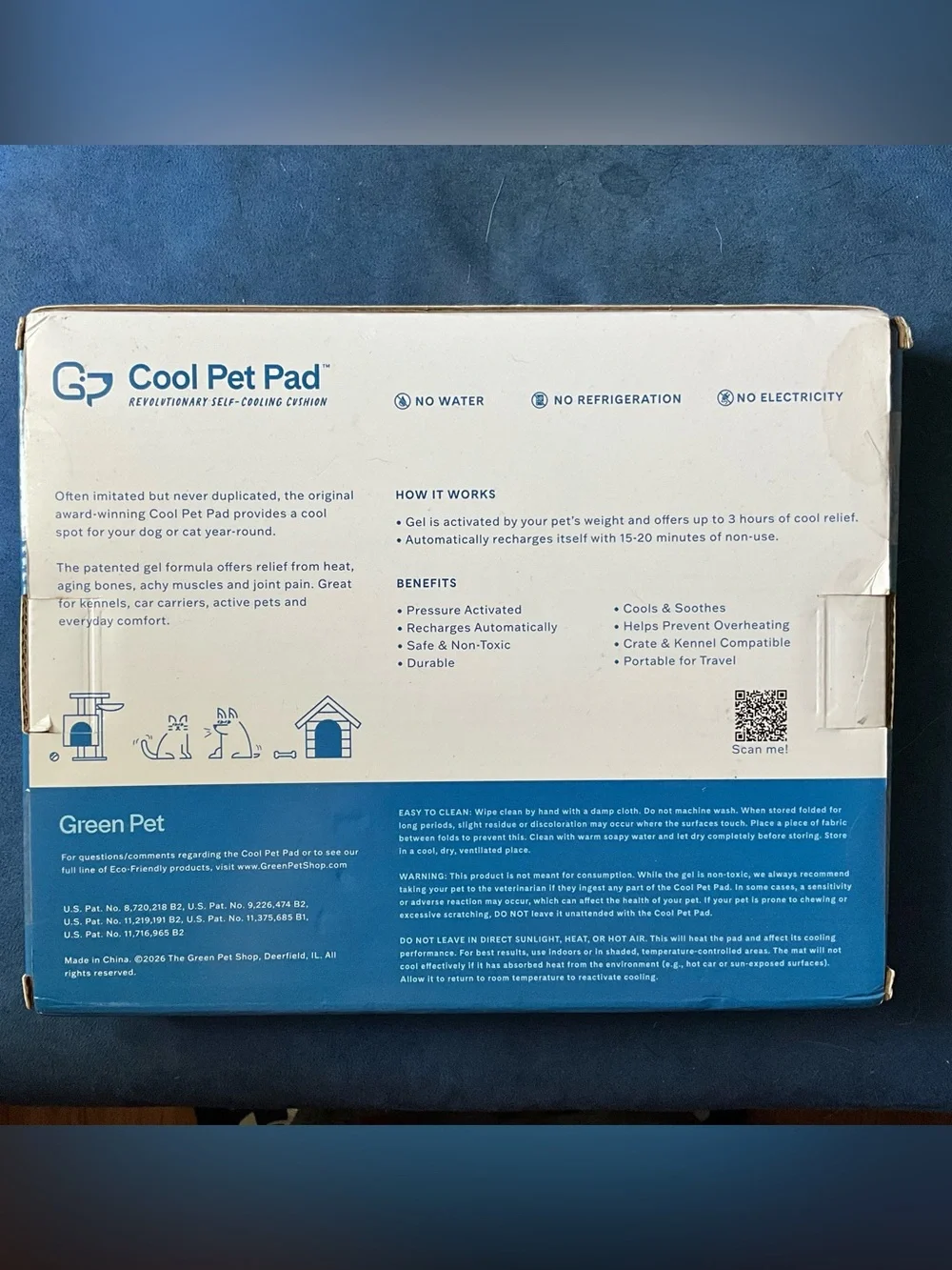 The Green Pet Shop Cool Pet Pad - Small